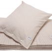 sengetøj, sengtøj stribet, sengetøj beige