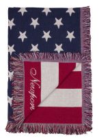 Tæppe med amerikansk flag 